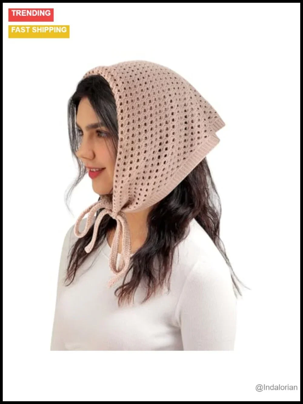 Knit Balaclava Hood Winter Warm Hooded Scarf Hat Neck Cover Hijab Beanie